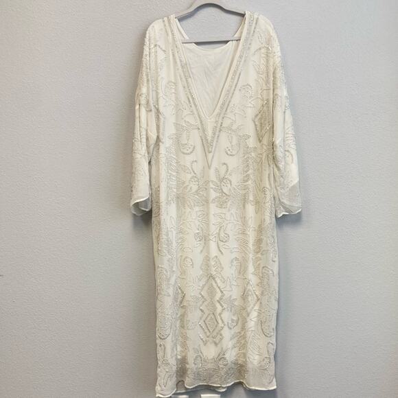 New Zara Beaded Embroidered Maxi Dress Limited edition Blogger Fave Size M-L - Picture 8 of 15